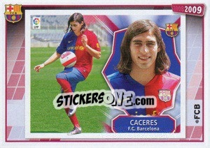 Sticker Martín Cáceres (su primer cromo) - FC Barcelona 2008-2009 - Panini