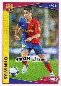 Sticker Sylvinho (action) - FC Barcelona 2008-2009 n. 61 - Panini