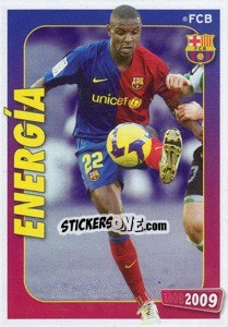 Cromo Abidal (energia) - FC Barcelona 2008-2009 - Panini