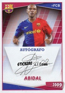 Figurina Abidal (autografo) - FC Barcelona 2008-2009 - Panini