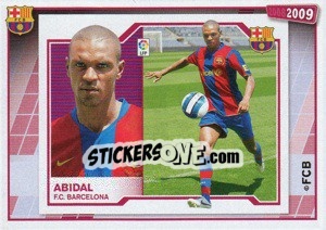 Cromo Abidal (su primer cromo) - FC Barcelona 2008-2009 - Panini