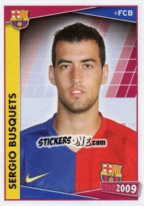 Sticker Sergio Busquets (colocacion) - FC Barcelona 2008-2009 n. 72 - Panini