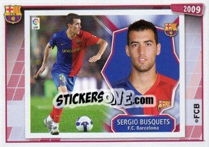 Sticker Sergio Busquets (su primer cromo) - FC Barcelona 2008-2009 n. 75 - Panini