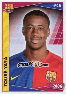 Cromo Toure Yaya (portrait) - FC Barcelona 2008-2009 - Panini