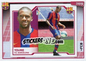 Sticker Toure Yaya (su primer cromo) - FC Barcelona 2008-2009 n. 81 - Panini