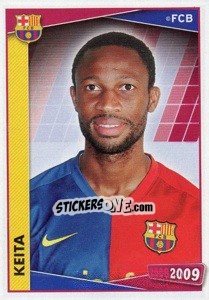 Cromo Seydou Keita (portrait) - FC Barcelona 2008-2009 - Panini