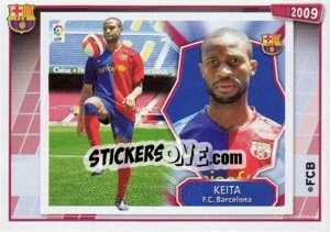 Sticker Seydou Keita (su primer cromo) - FC Barcelona 2008-2009 n. 87 - Panini