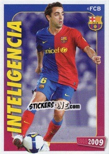 Sticker Xavi (inteligencia) - FC Barcelona 2008-2009 n. 101 - Panini