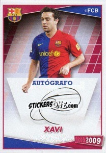 Sticker Xavi (autografo) - FC Barcelona 2008-2009 - Panini