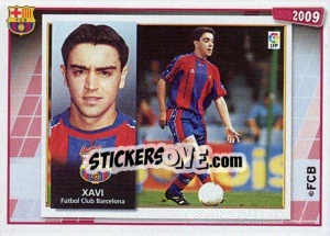 Sticker Xavi (su primer cromo) - FC Barcelona 2008-2009 n. 103 - Panini