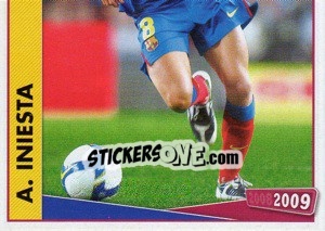 Cromo A.Iniesta - FC Barcelona 2008-2009 - Panini