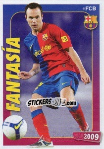 Sticker A.Iniesta (fantasia) - FC Barcelona 2008-2009 n. 107 - Panini