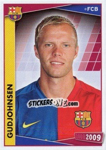 Cromo Gudjohnsen (portrait) - FC Barcelona 2008-2009 - Panini