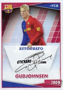 Sticker Gudjohnsen (autografo) - FC Barcelona 2008-2009 n. 114 - Panini