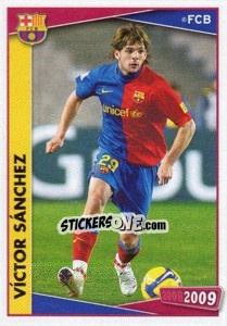 Figurina Victor Sanchez (action) - FC Barcelona 2008-2009 - Panini