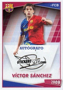 Sticker Victor Sanchez (autografo) - FC Barcelona 2008-2009 n. 124 - Panini