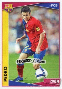 Cromo Pedro Rodríguez (action) - FC Barcelona 2008-2009 - Panini