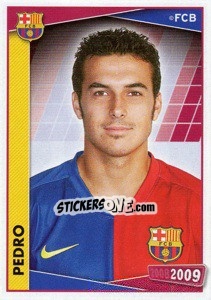 Sticker Pedro Rodríguez (portrait) - FC Barcelona 2008-2009 - Panini
