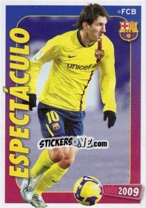 Sticker Messi (espectaculo) - FC Barcelona 2008-2009 n. 137 - Panini