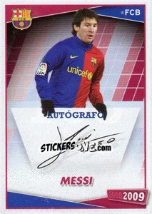 Figurina Messi (autografo) - FC Barcelona 2008-2009 - Panini