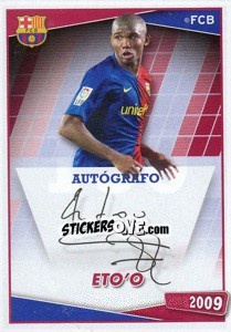 Figurina Eto'O (autografo) - FC Barcelona 2008-2009 - Panini