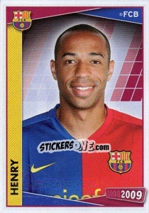 Sticker Thierry Henry (portrait) - FC Barcelona 2008-2009 n. 154 - Panini