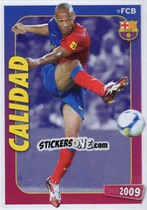 Sticker Thierry Henry (calidad) - FC Barcelona 2008-2009 n. 155 - Panini
