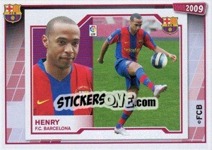 Sticker Thierry Henry (su primer cromo) - FC Barcelona 2008-2009 - Panini