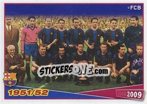 Sticker Equipa 1951/52 - FC Barcelona 2008-2009 - Panini