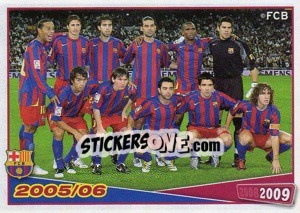Sticker Equipa 2005/06 - FC Barcelona 2008-2009 - Panini