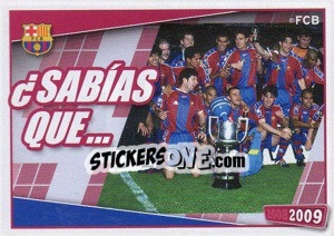 Cromo 24 Titulos Copa Espana - FC Barcelona 2008-2009 - Panini