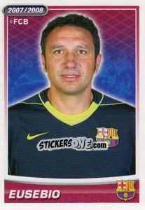 Sticker Eusebio Sacristan - FC Barcelona 2007-2008 n. 10 - Panini
