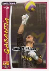 Sticker José Manuel Pinto (garantia) - FC Barcelona 2007-2008 n. 17 - Panini