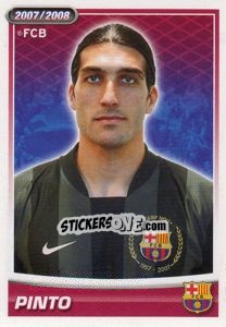 Sticker José Manuel Pinto (portrait) - FC Barcelona 2007-2008 - Panini