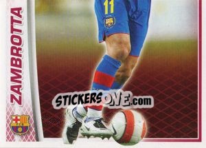 Sticker Gianluca Zambrotta - FC Barcelona 2007-2008 n. 24 - Panini