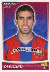 Cromo Oleguer (portrait) - FC Barcelona 2007-2008 - Panini