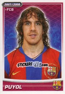 Sticker Carles Puyol (portrait) - FC Barcelona 2007-2008 n. 37 - Panini