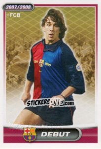 Sticker Carles Puyol (debut) - FC Barcelona 2007-2008 n. 38 - Panini