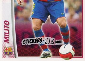 Figurina Gabriel Milito - FC Barcelona 2007-2008 - Panini