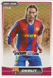 Figurina Gabriel Milito (debut) - FC Barcelona 2007-2008 - Panini