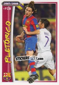 Cromo Gabriel Milito (pletorico) - FC Barcelona 2007-2008 - Panini