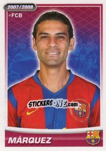 Cromo Rafael Marquez (portrait) - FC Barcelona 2007-2008 - Panini