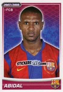 Sticker Eric Abidal (portrait) - FC Barcelona 2007-2008 n. 61 - Panini