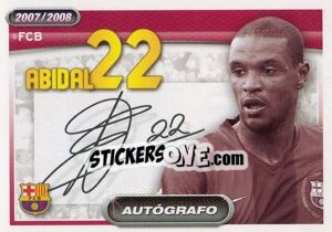 Sticker Eric Abidal (autografo) - FC Barcelona 2007-2008 - Panini
