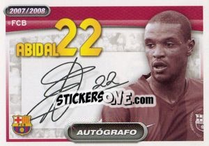 Sticker Eric Abidal (autografo) - FC Barcelona 2007-2008 n. 64 - Panini