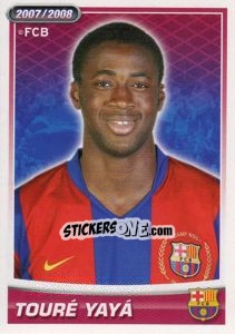 Figurina Toure Yaya (portrait) - FC Barcelona 2007-2008 - Panini