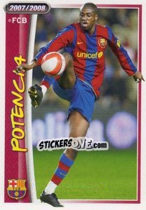 Cromo Toure Yaya (potencia) - FC Barcelona 2007-2008 - Panini