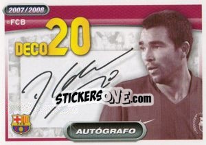 Figurina Deco (autografo) - FC Barcelona 2007-2008 - Panini