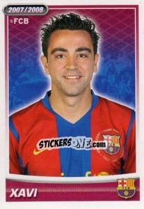Sticker Xavi (portrait) - FC Barcelona 2007-2008 - Panini