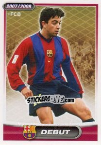 Cromo Xavi (debut) - FC Barcelona 2007-2008 - Panini